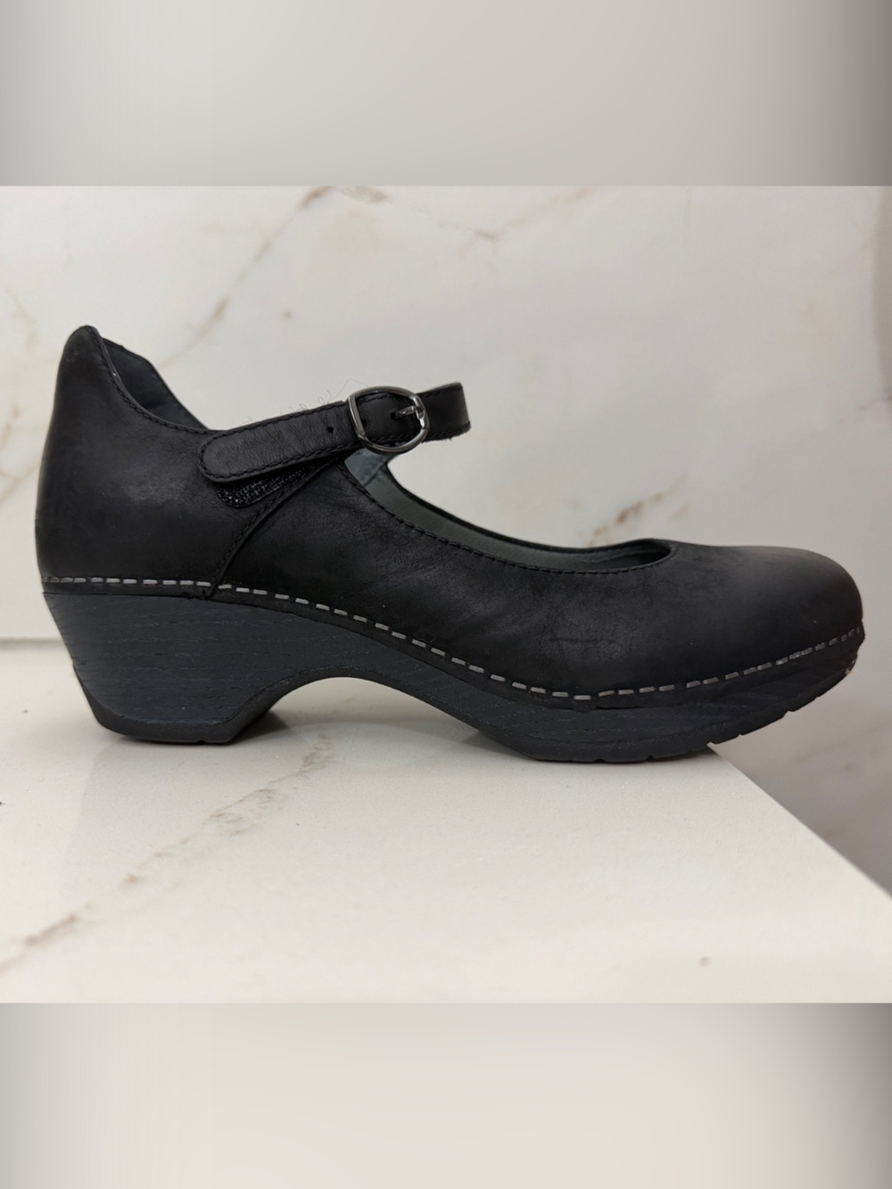 Dansko Black Mary Jane Platform Shoe